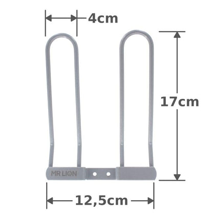 MRLION Shoe Rack for 1 Pair of Shoes Width 130 mm Steel Wire Silver RAL 9006 Coated Pack of 10