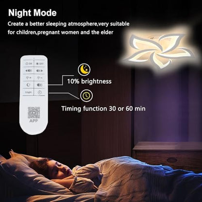 Comely LED Ceiling Light Dimmable, Ceiling Lamp with Remote Control, 40W 4700LM 3000K~6500K Φ60cm, Acrylic Modern Ceiling Light for Bedroom Living Room, Dia60cm