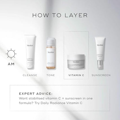 Medik8 C-Tetra Cream - Lipid Vitamin C Radiance Cream - Visibly Bright, Dewy and Energised Complexion - 50ml