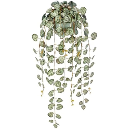 Hollyone Trailing Artificial Plants - Decorative Fake Potted String of Hearts for Indoors Outdoors, Faux Trailing Greenery for Home, Wall, Living Room, Bedroom, Office Decor