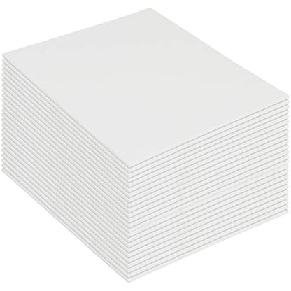 Kurtzy Canvas 24 Pack - 20 x 25cm (8 x 10 inches) - Pre Stretched Cotton Canvas Boards - Oil & Acrylic Painting, Sketching, Drawing
