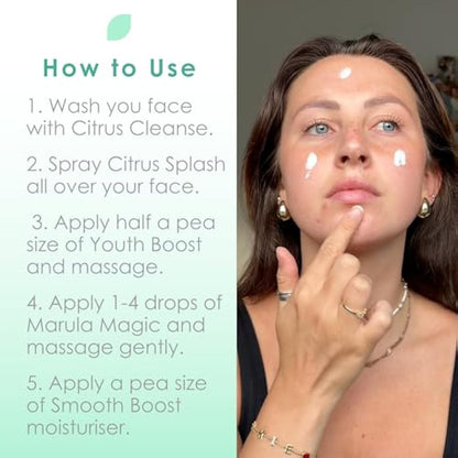 WildMint 5-Step Superfood Clear Skin Kit | Natural Cleanser, Toner, Serum, Face Oil & Moisturiser | Skincare for Acne, Sensitive, Dark Spots, Dry & Mature Skin | UK Made Vegan & Cruelty-Free Skincare