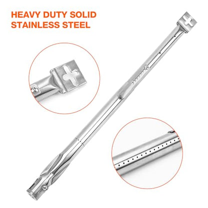 onlyfire 4pcs Universal Stainless Steel Gas Grill Burner Tube Replacement, Extendable from 36 cm to 50cm, Diameter 12 mm