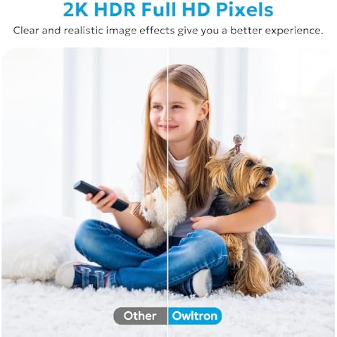 owltron 2K Indoor Camera, Home Security Camera for Baby & Elder, Motion Detection, Night Vision, 2-Way Talk WiFi Camera Wireless, Baby Monitor Works with APP & Alexa- 2 Pack