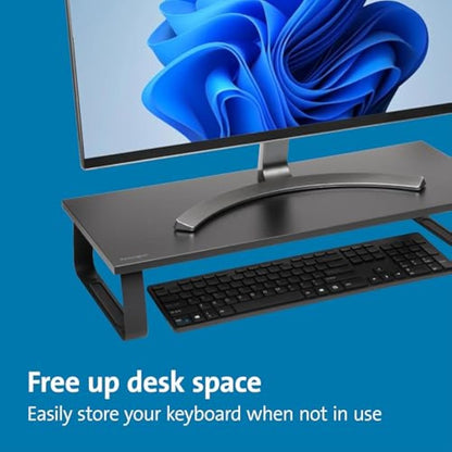 Kensington Extra Wide Monitor Stand for desks. Large computer stand/monitor stand/desk riser (K55726EU), Black