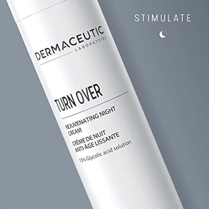 Dermaceutic Turnover - Rejuvenating Night Cream - Anti Aging cream with Glycolic acid - Exfoliating, regenerating and age defense face cream - 40ml