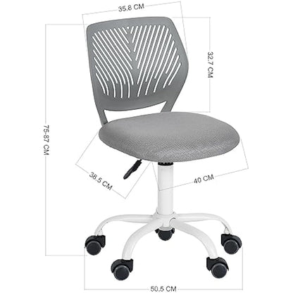 FurnitureR Writing Task Chair Ergonomic Kids Teens Boys Girls Study - Adjustable Height Swivel Computer Laptop Desk Chair for Home,Office,Study Room