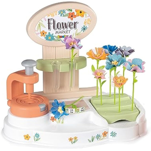 SMOBY FLOWER MARKET – Table top flower market with accessories to make beautiful flowers - educational interactive gift for children from ages 3 4 5 6 7 years old