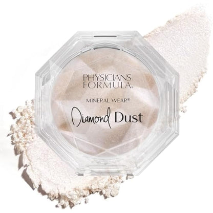 Physician's Formula, Inc., Mineral Wear Diamond Glow Dust, Face Powder with a Luminous and Glimmering Effect, Blurring Formula Leaves a Glass-Skin Effect, Starlit Glow