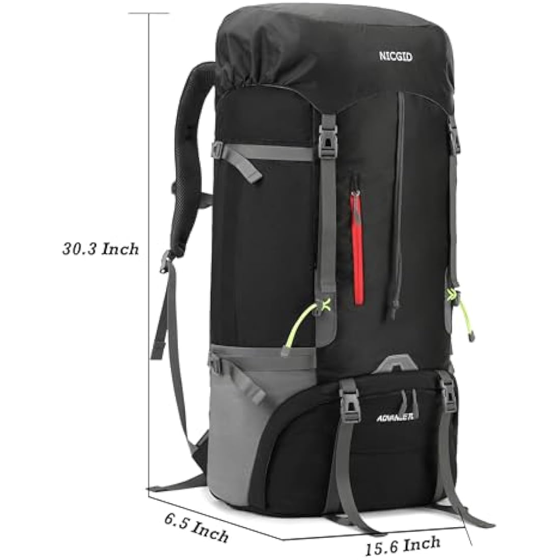 Nicgid 70L Lightweight Hiking Backpack Foldable Multi-Functional Travel Bag Water Resistant Casual Camping Rucksack for Men Women Outdoor Sport Mountain