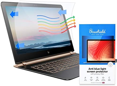 Ocushield 11.6” (16:9) Premium Anti Blue Light Screen Protector with Privacy Filter for Laptops and Computer Monitors - Anti-Glare - Easy Install - Anti-Fingerprint - Reduce Eye Fatigue (257 x 145 mm)