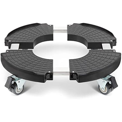 W B D WEIBIDA Plant Caddy with Wheels Heavy Duty 440lbs Capacity, Adjustable 15-21 Inch Rolling Plant Stand Indoor Outdoor, Large Plant Cart Dolly with Casters for Flower Pot Garden Pot Mover Black