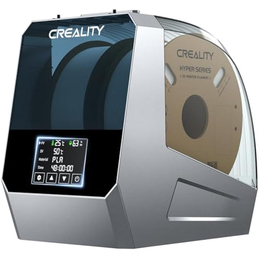 Creality Official Space PI Filament Dryer Plus, 2 Rolls 3D Printer Filament Dryer Box with Built-in Fan Filament Storage Holder Filament Dehydrator for 1.75/2.85mm One-Key Setting for PLA PETG ABS TPU