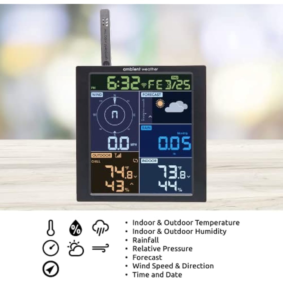 Ambient Weather WS-1965 WiFi Weather Station with Remote Monitoring and Network Access Ambient Weather