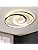 minifair Modern LED Ceiling Light 36W 50cm with Remote Control Geometry Round Black and White Dimmable Flush Mount for Living Room Bedroom Kitchen