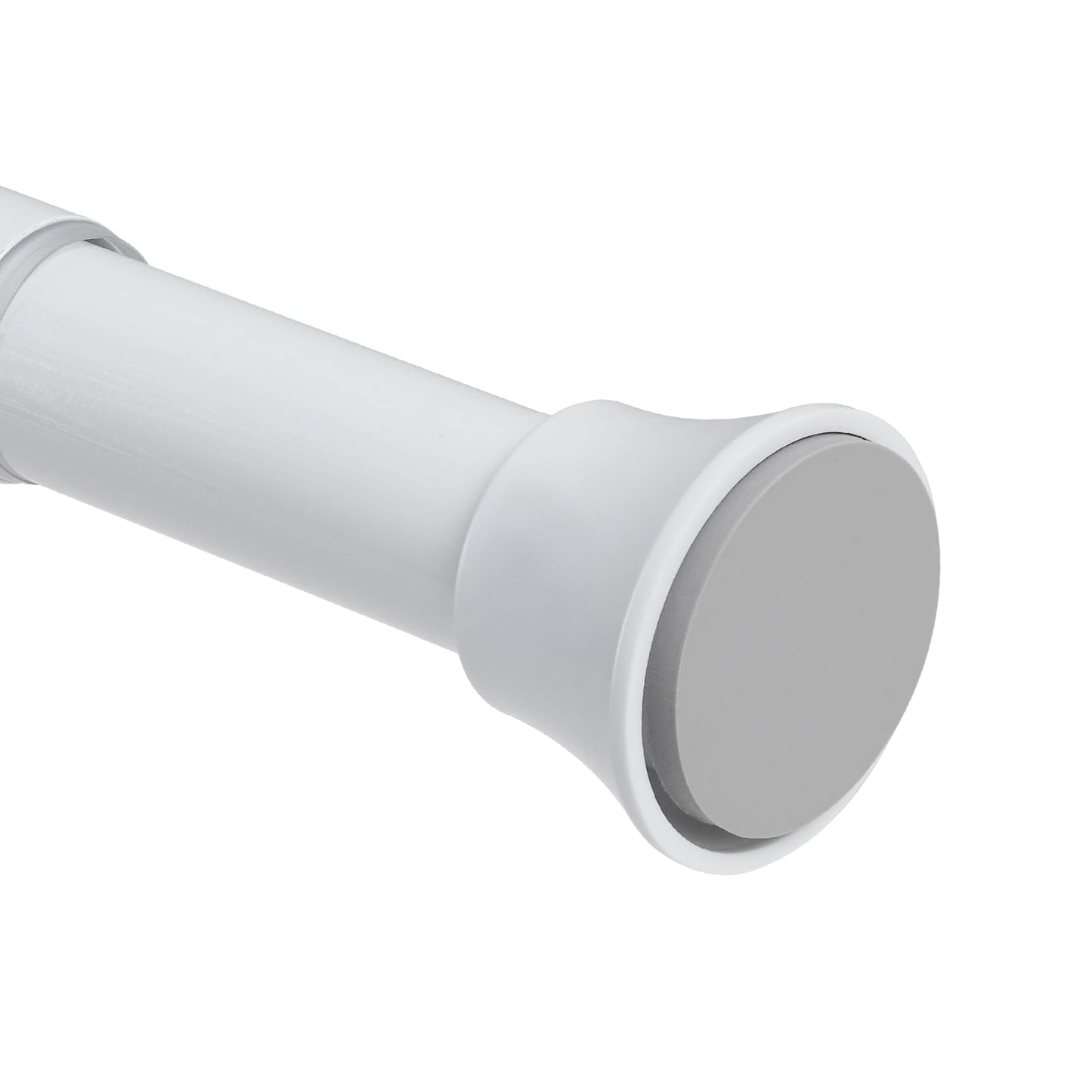 1PC Stainless Steel Shower Curtain Rod Tension Pole, Extendable Shower Curtain Poles No Drilling Tension Rods for Clothes Non-Slip White Shower Rail