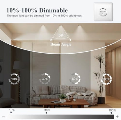 Sweier 6 Pack GU10 Dimmable LED Downlights IP65 Waterproof-5W 450LM Cool White 6000K Recessed Ceiling Spotlights,70mm Cutout,Die-Cast Aluminium,SCR Dimmer Compatible for Bathroom Kitchen Living Room