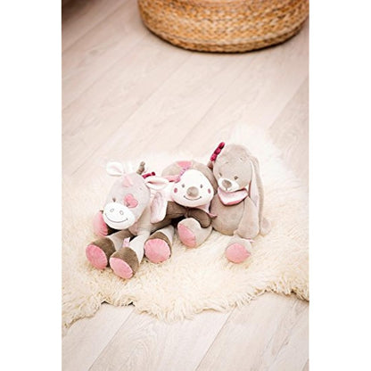Nattou Unicorn Soft Toy, Jade, Companion from Birth, 30 cm, Nina, Jade and Lili, Beige-Pink, 987011