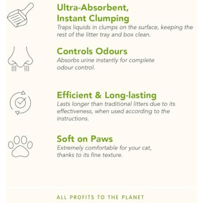 almo nature Cat Litter – Soft Texture | 100% Natural, Plant-Based | Non-Clumping, Non-Clay, Non-Silica | Odour-Free & Robot-Friendly - 4.54kg
