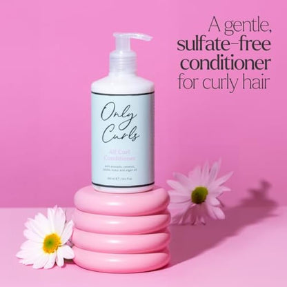 Only Curls Cleansing Bundle, 300ml x2, Curly Hair Shampoo and Conditioner, Sulphate-free, Nourishing, Gentle & Detangling, Hydrated & Frizz-Free, Vegan & Cruelty Free, For All Curly Hair Types