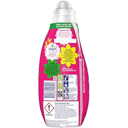 Surf Tropical Lily Concentrated Liquid Laundry Detergent infused with natural essential oils for fresh and clean washing 8x 24 washes (192 washes)
