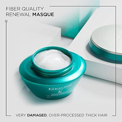 Kérastase Resistance, Strengthening & Healing Mask, For Over-Stressed & Very Damaged Hair, With Fibra-Kap, Masque Thérapiste, 200ml