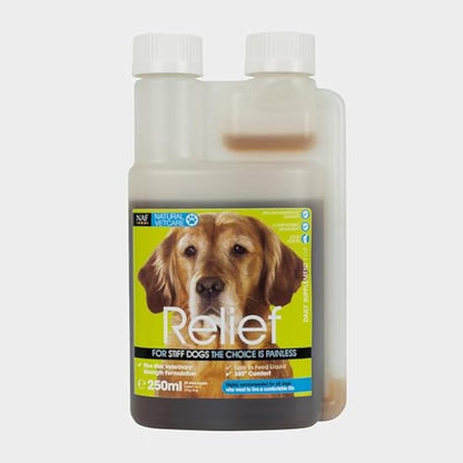 Natural VetCare Relief for Dogs 250ml – Veterinary Strength Liquid Supplement – Supports Joint Comfort, Flexibility & Mobility – With Glucosamine, MSM, Omega-3 & Boswellia