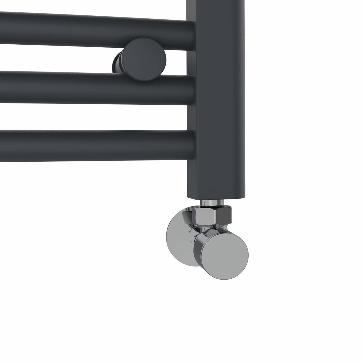 NRG Anthracite Heated Towel Rail Curved Designer Radiator - 1600×300mm