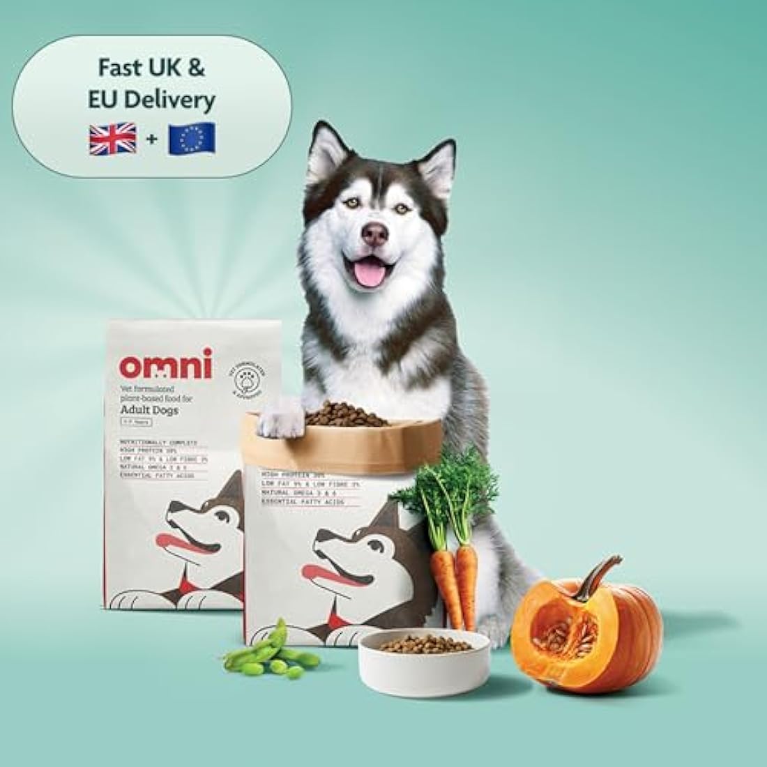 OMNI Hypoallergenic Dog Food 10kg - Protein-Rich Dry Kibble, Made in the UK with Natural Ingredients, Backed by Vets, Supported By Science, Dragons’ Den Winners