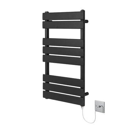 Richmond Black Electric Heated Towel Rail 400mm W x 800mm H