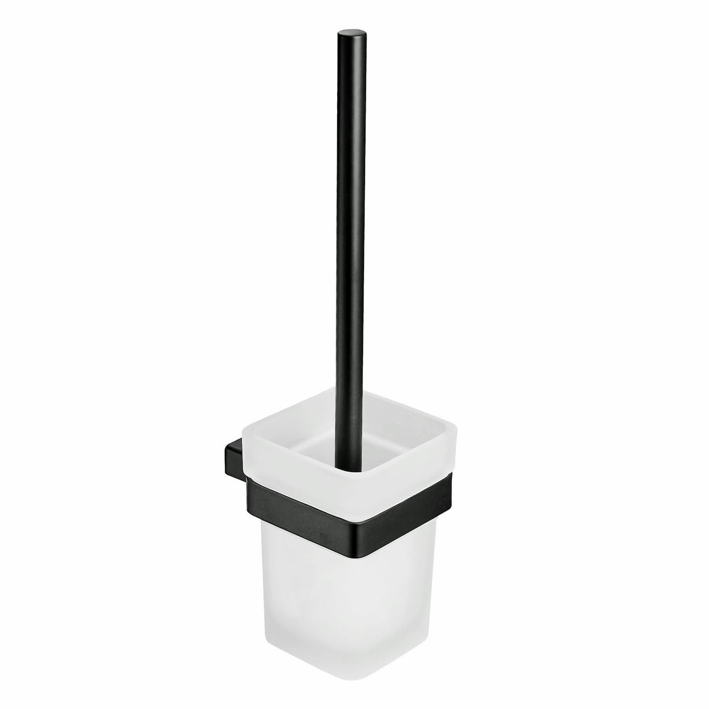 SHUNLI Toilet Brush and Holder - Toilet Brush Set Black Toilet Cleaner Brush - Wall Mounted Loo Brush Hygienic Toilet Brushes