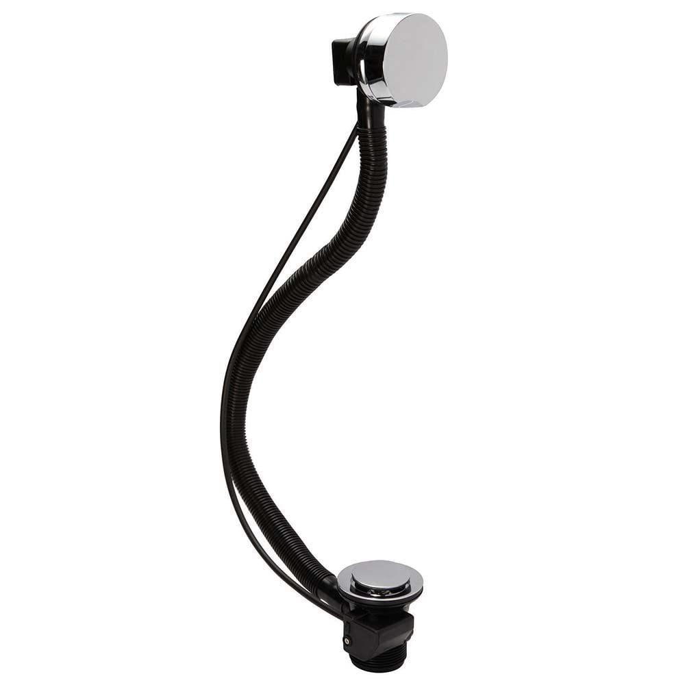 VeeBath Round Pop Up Bath Waste with Overflow, Chrome