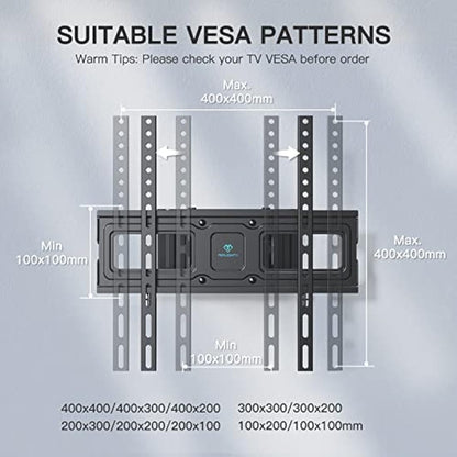 PERLESMITH TV Wall Bracket, Swivel Tilt for 26-70 Inch Flat & Curved TVs up to 45kg, Sturdy Wall Mount Max. VESA 400x400mm