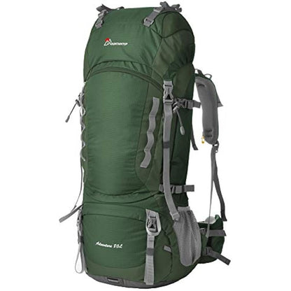 MOUNTAINTOP Hiking Backpack 80L Waterproof Mountaineering Backpack Large Camping Trekking Rucksack Multifunctional Climbing with Rain Cover