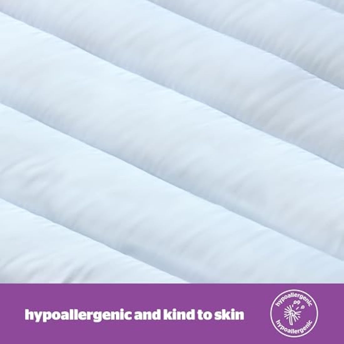 Silentnight Deep Sleep Mattress Topper Single Bed - Soft Supportive Comfortable Durable Bed Topper with Easy Fit Elasticated Straps - Hypoallergenic and Machine Washable - Single - 190x90cm