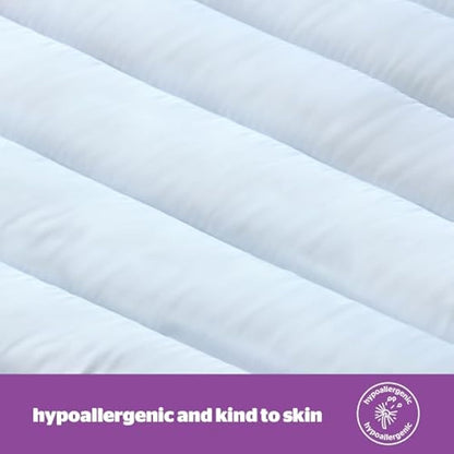 Silentnight Deep Sleep Mattress Topper Single Bed - Soft Supportive Comfortable Durable Bed Topper with Easy Fit Elasticated Straps - Hypoallergenic and Machine Washable - Single - 190x90cm