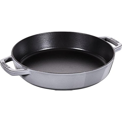 STAUB 40511-726-0 Cast Iron Frying Pan with Two Handles, Graphite Grey, 26 cm