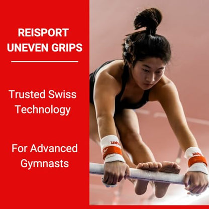 Reisport Women's Gymnastic Grips Uneven Double Buckle Bar Grips, No Slip Fit, XX-Small, X-Small, Small, Medium, Large, X-Large, Women and Girls