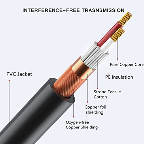 Veetop 20m XLR to XLR Cable, 3 Pin Male to Female Balance Audio XLR Microphone Cable Microphone Extension Cable for PA System,Studio Recorder,Amplifier, Audio Mixer,Speakers System, Audio Recording