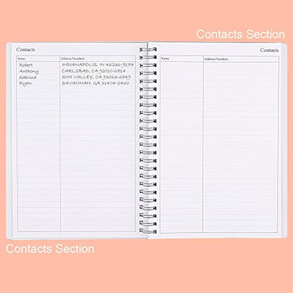 Undated Diary A5 Planner for 2024 or Any Year, Weekly & Monthly Organizer Notebook&Journal to Track Goals, Improve Productivity & Time Management, 15 x 21cm, Perfect to Organize Your Daily Life, Twig