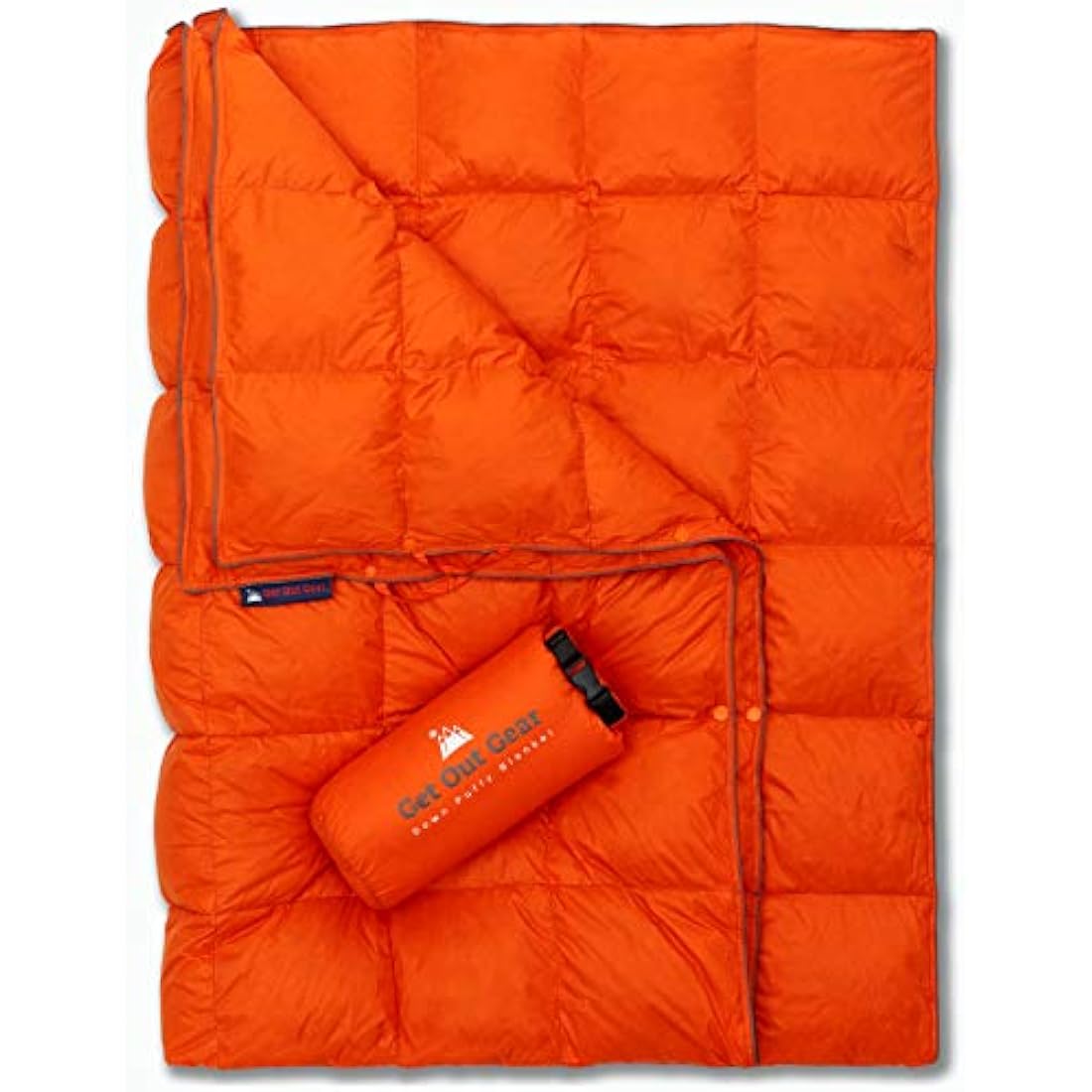 Get Out Gear Down Camping Blanket - Outdoor Lightweight Packable 650 Fill Power Down Blanket Compact Waterproof and Warm Backpacking Quilt for Camping Hiking Travel Hammock
