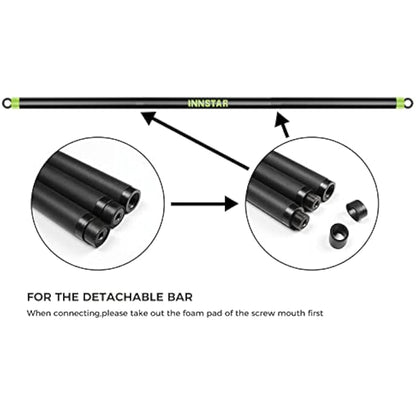 INNSTAR Upgraded Portable Home Gym 5.0, Adjustable Bench Press Resistance Bands,Full Body Workout Strength Training Equipment with Detachable Fitness Bar, Handles,for Home,Travel,Gym