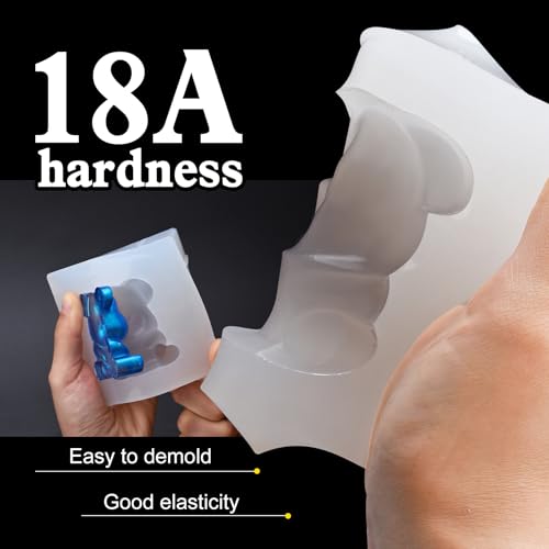Silicone Mould Making Kit - 150oz Elastic Liquid Silicone Rubber for Making Silicone Mould, Casting - Fast Cured Translucent 18A Moulding Silicone for