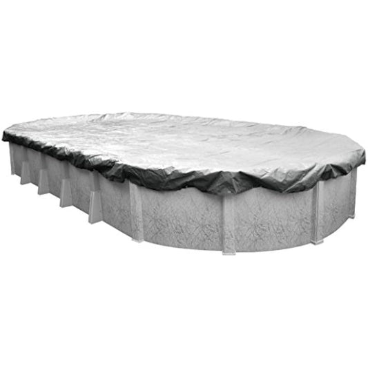 Robelle 552141-4-ROB Dura-Guard Silver Winter Pool Cover for Oval Above Ground Swimming Pools, 21 x 41-ft. Oval Pool