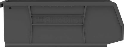 Akro-Mils 30220 AkroBins Plastic Storage Bins, Space-Saving Stackable Bins for Garage, Pantry, Craft Organization, 18.7 cm x 10.5 cm x 7.6 cm, Black