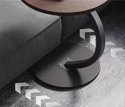 ZOYIZEN Side Table Wooden White, End Table C-shaped, 40 * 60 CM （Ø*H）