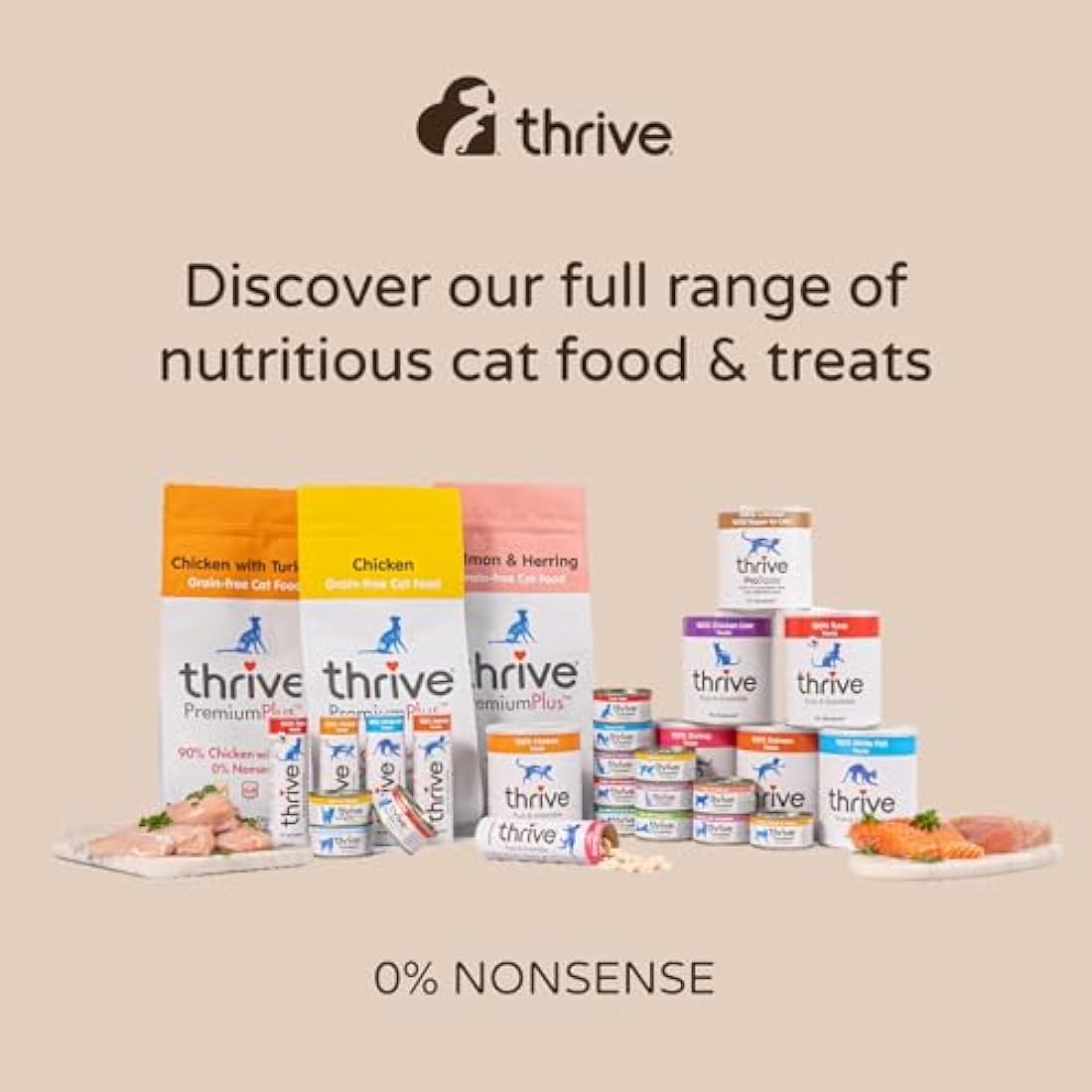 Thrive Cat Food Complete Chicken and Liver, Pack of 6