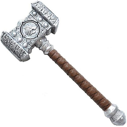damdos Cosplay Prop Medieval Foam Block Battle Hammer Wow Warcraft Ogrim Doomhammer 54cm Destroy Thor Hammer Birthdays Gifts