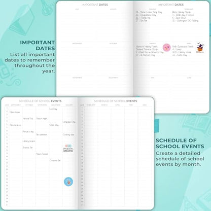 Clever Fox Teacher Planner – School Year Planner with Calendars & Lesson Plans – Teacher Plan Book for Classroom & Homeschool Organization - Undated, 18x25cm, Hardcover (Turquoise)