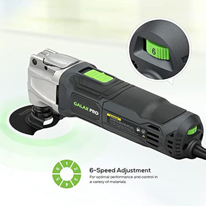 GALAX PRO Oscillating Tool, 260W 6 Variable Speed Oscillating Multi-Tool Kit with Quick-Lock Accessory Change, Oscillating Angle:3°, 40pcs Accessories and Carry Bag